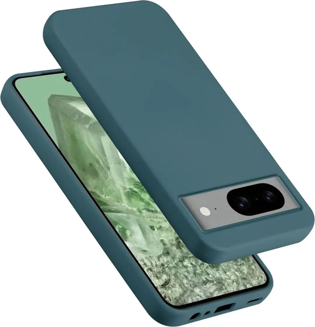 Cadorabo Hoesje geschikt voor Google PIXEL 8 in LIQUID GROEN - Beschermhoes gemaakt van flexibel TPU silicone Case Cover