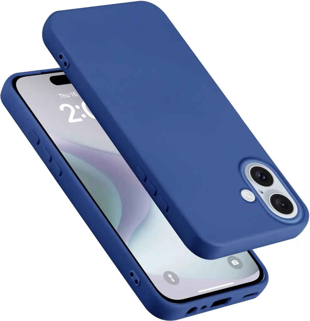Cadorabo Hoesje geschikt voor Apple iPhone 16 in LIQUID BLAUW