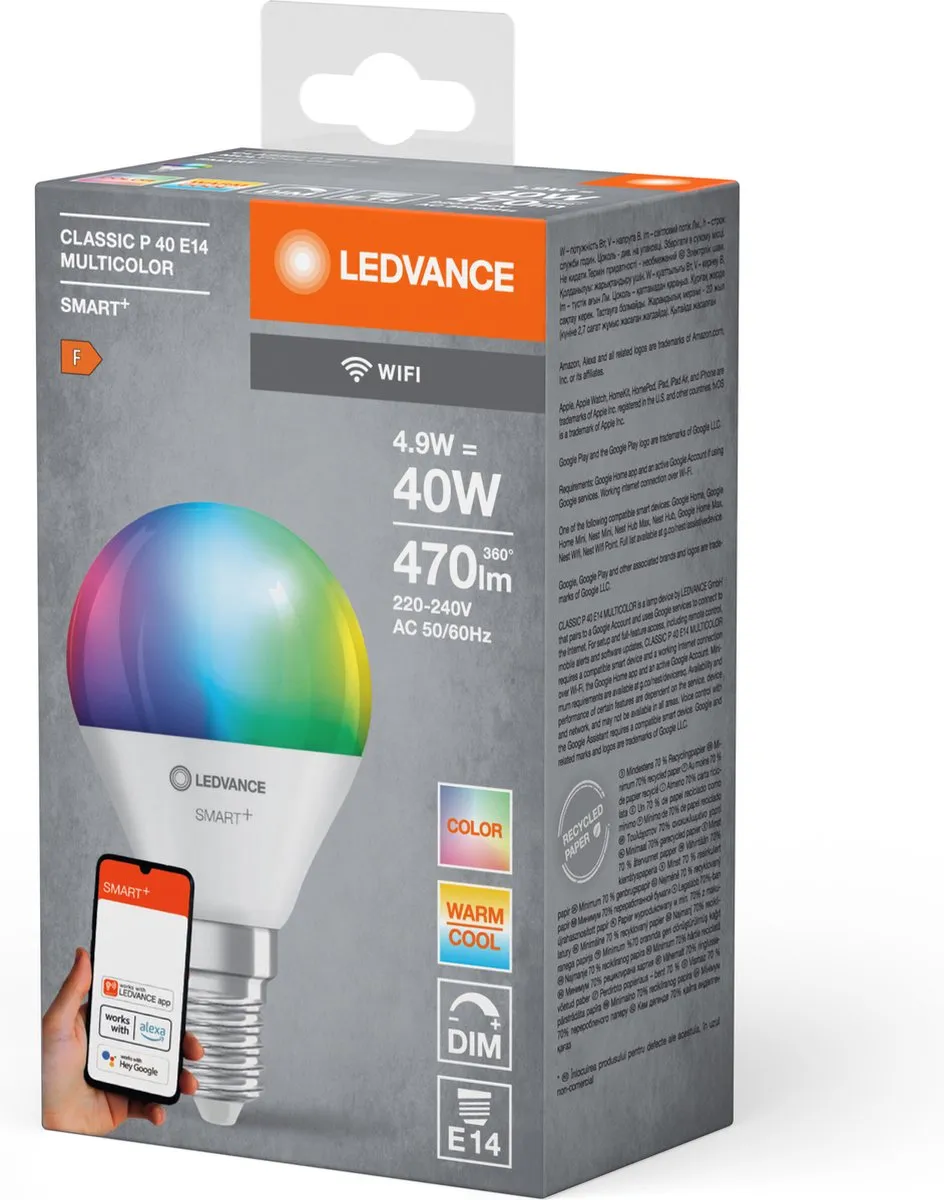 LEDVANCE SMART+ WIFI LEDlamp Mini Multicolor 4,9W - afbeelding 6 van 6