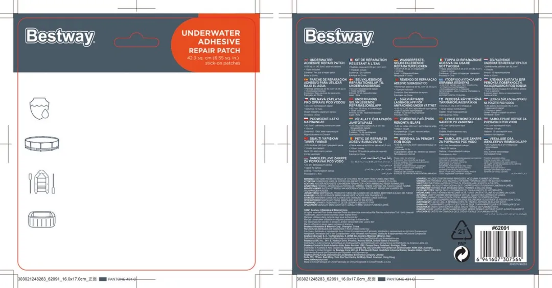 Bestway Reparatieset 62091 - 10 Stuks - Transparant - afbeelding 2 van 5