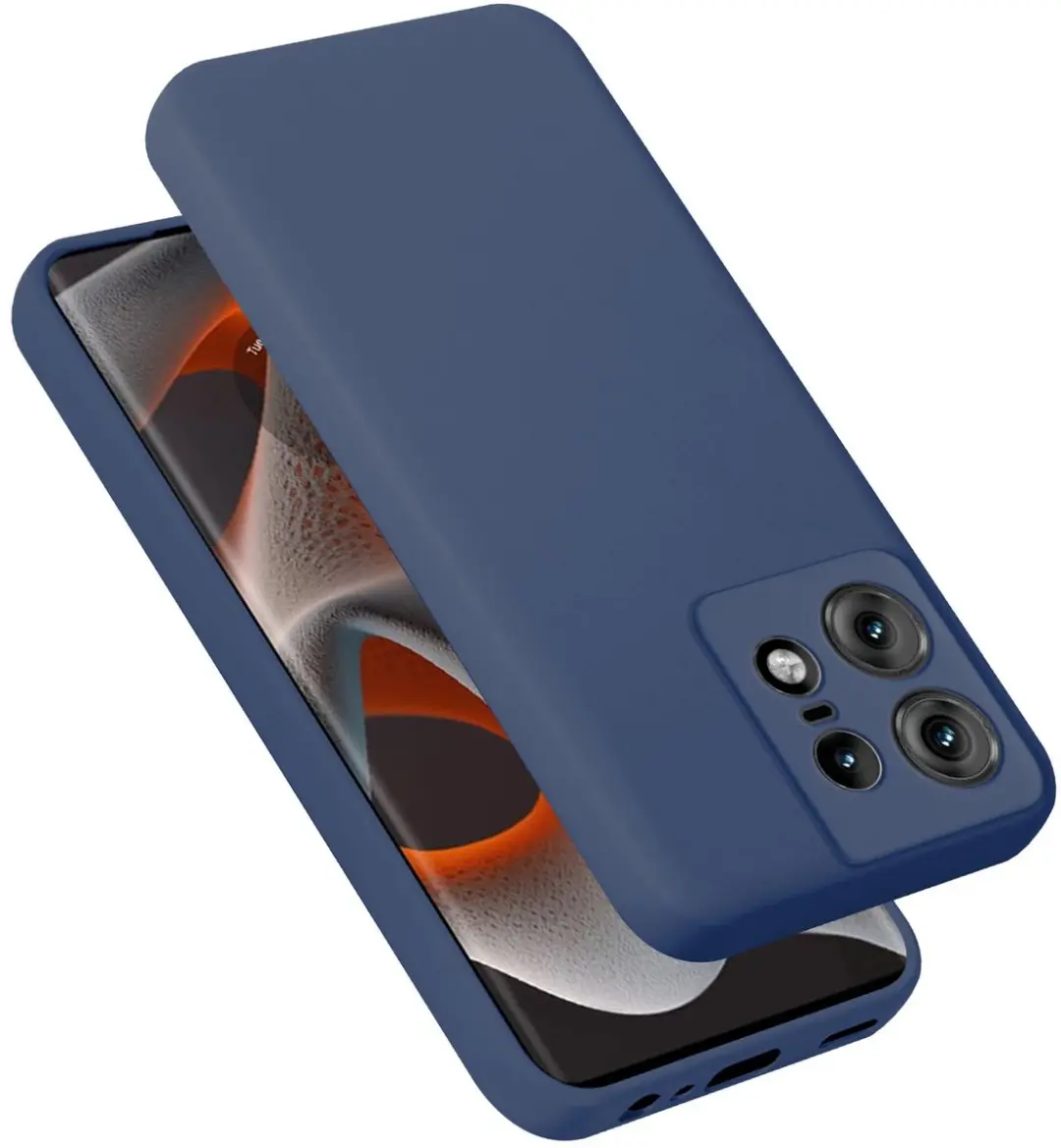 Cadorabo Hoesje geschikt voor Motorola Moto Edge 50 Pro in LIQUID BLAUW