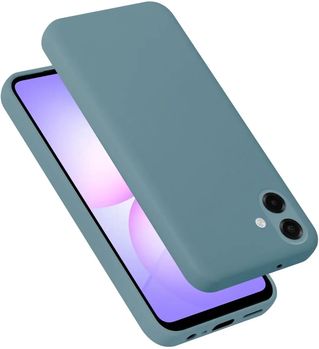 Cadorabo Hoesje geschikt voor Samsung Galaxy A07 Case in Liquid Groen Beschermho