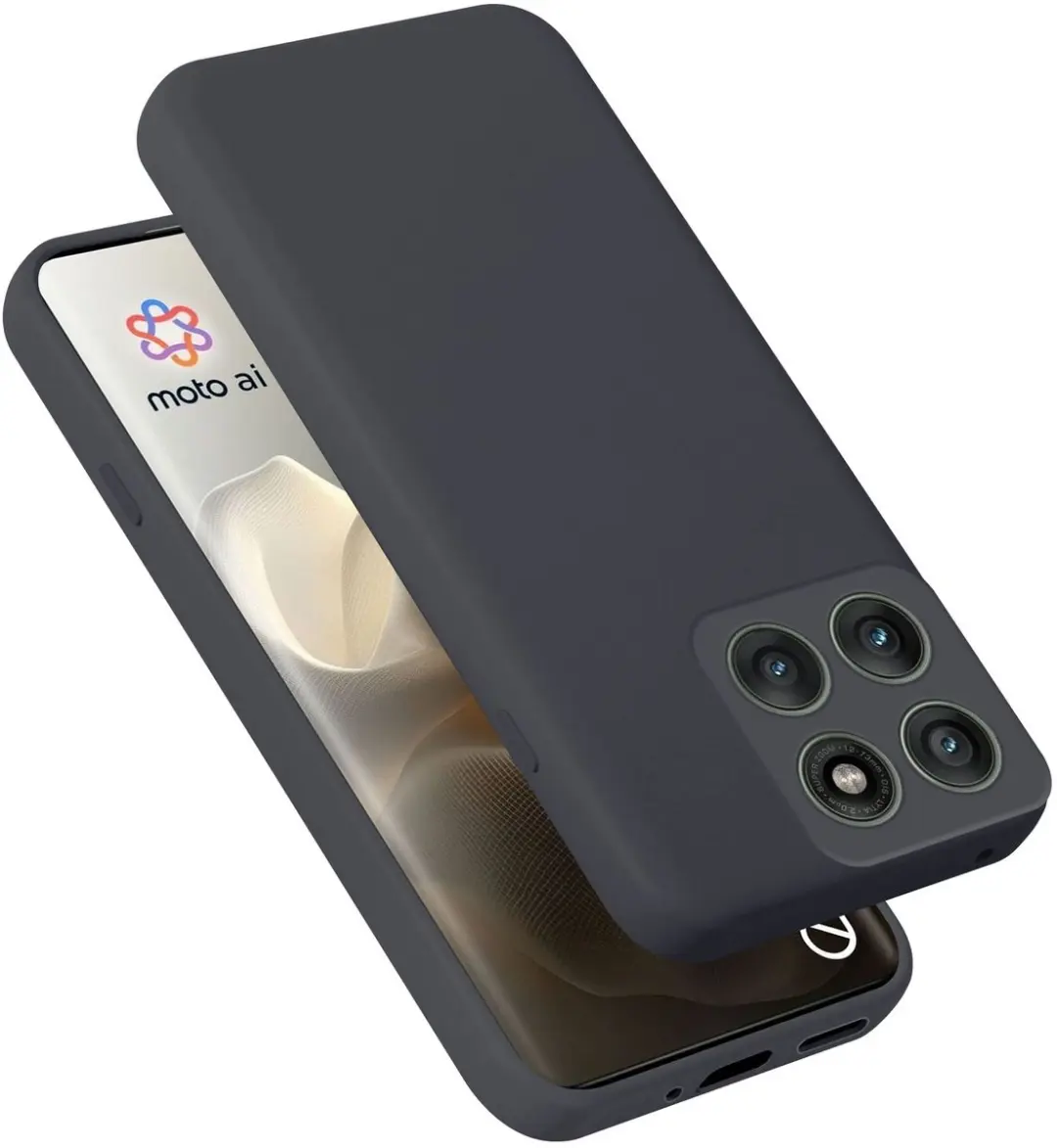Cadorabo Hoesje geschikt voor Motorola Moto Edge 60 Pro Case in Liquid Zwart Bes