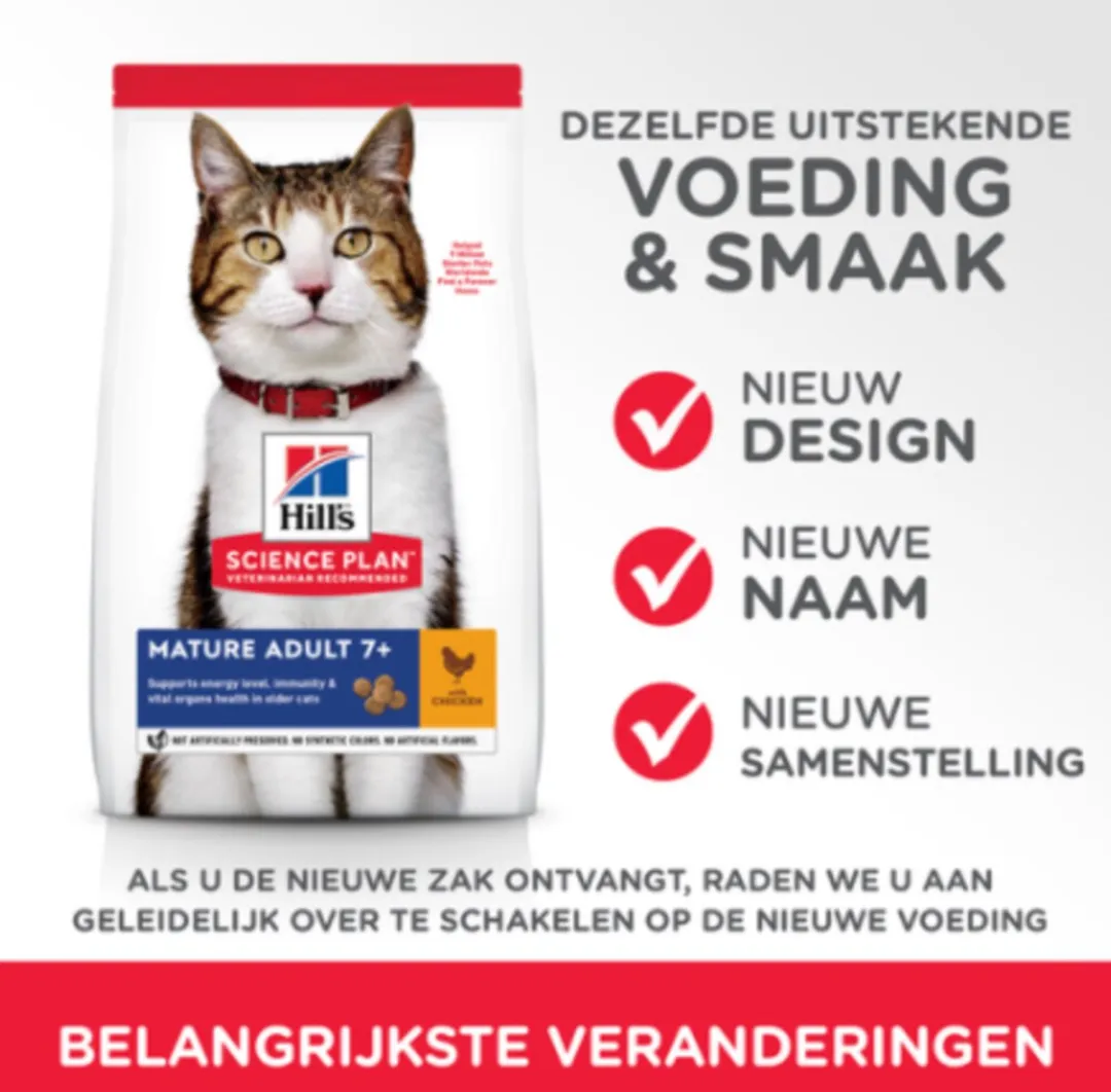 Hill's Feline Mature Adult Kip Kattenvoer 3kg