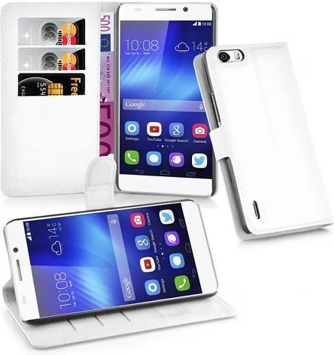 Cadorabo Hoesje geschikt voor Honor 6 PLUS in ARCTISCH WIT