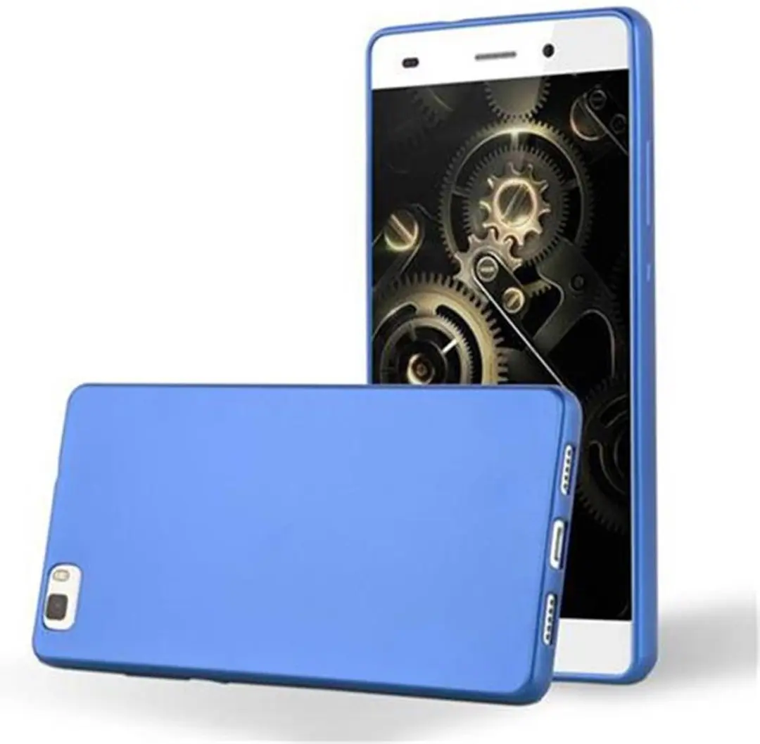 Cadorabo Hoesje geschikt voor Huawei P8 LITE 2015 in METAAL BLAUW