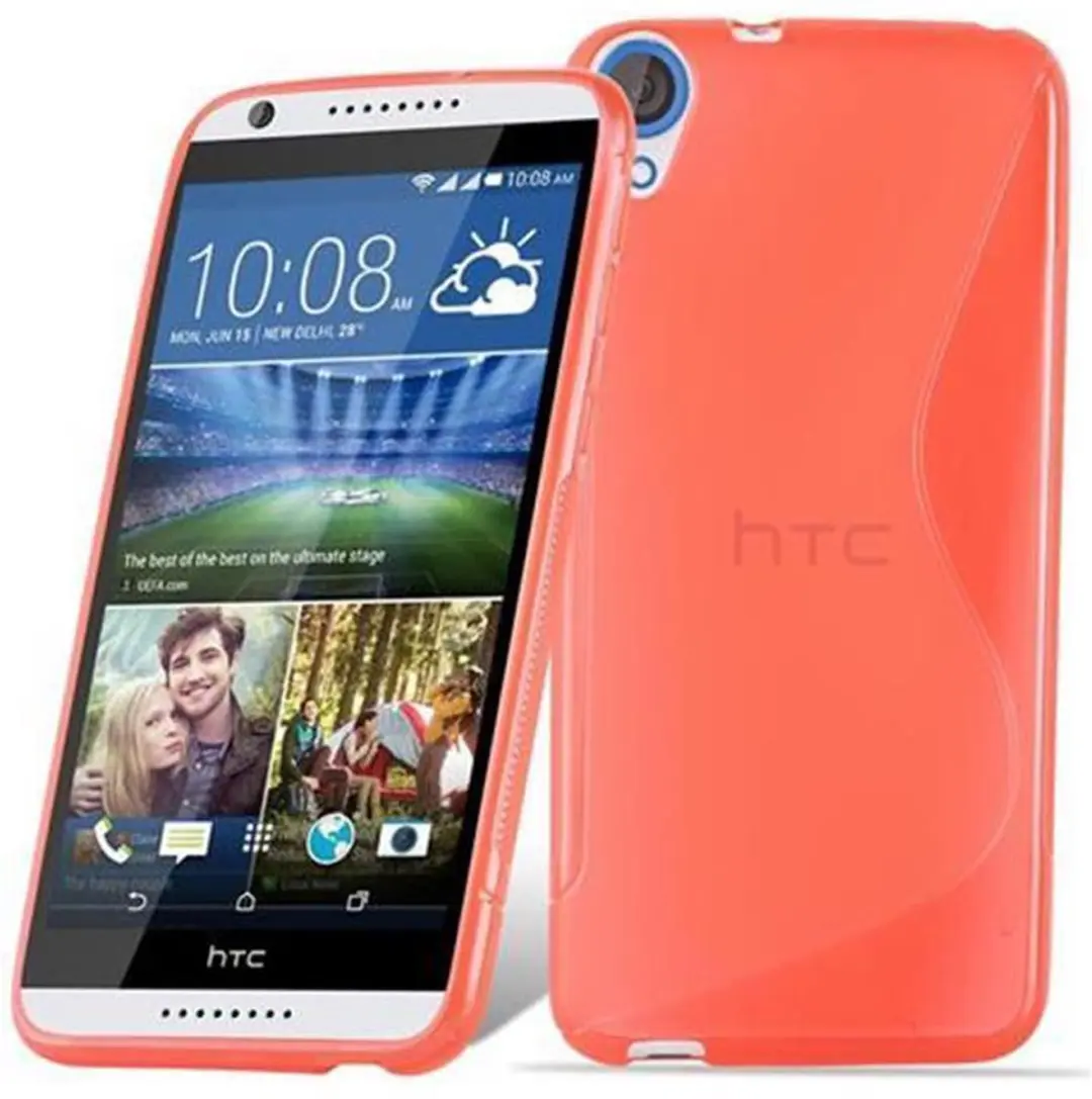 Cadorabo Hoesje geschikt voor HTC Desire 820 in INFERNO ROOD