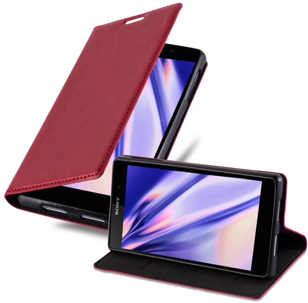 Cadorabo Hoesje geschikt voor Sony Xperia Z1 in APPEL ROOD