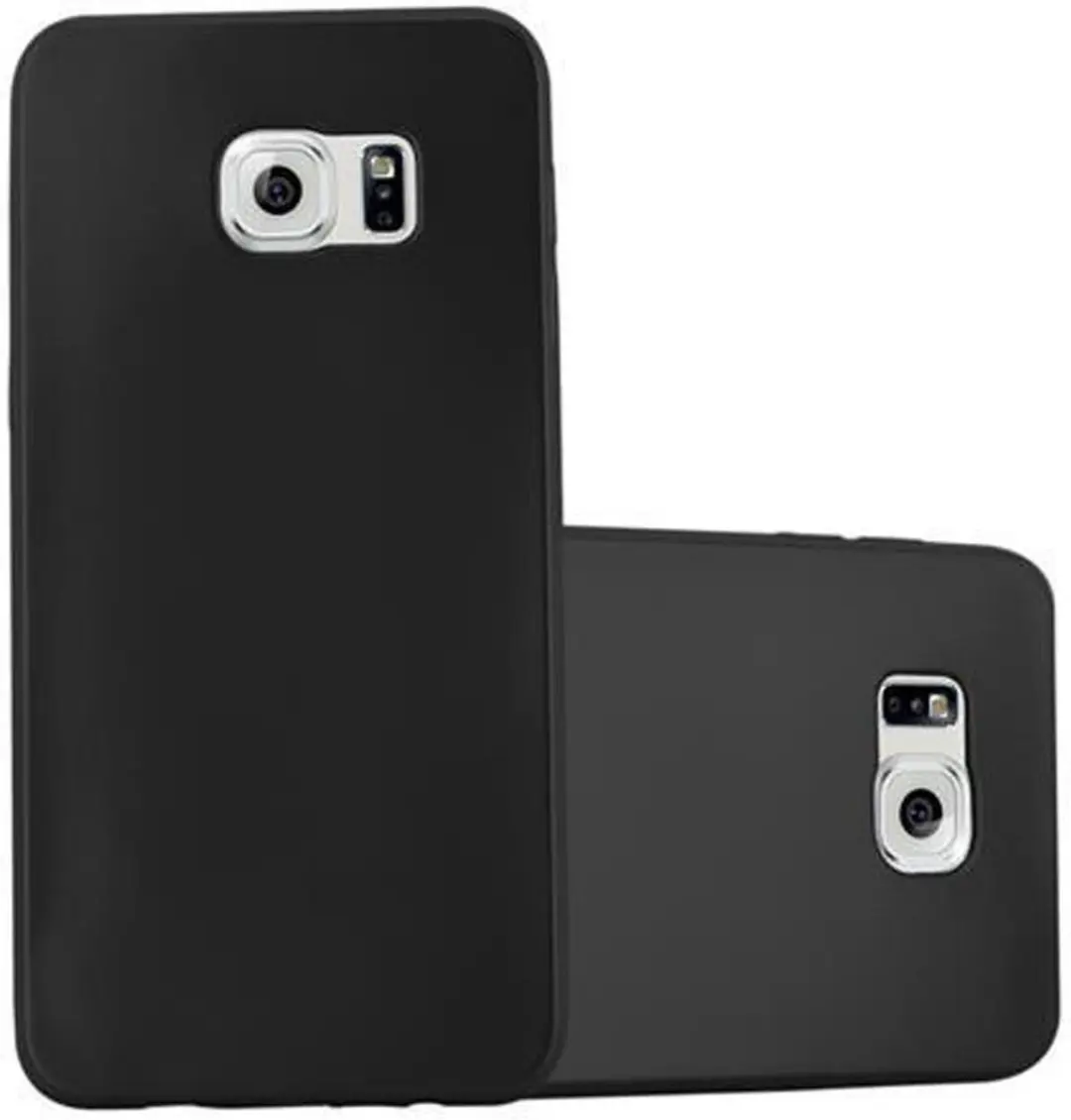 Cadorabo Hoesje geschikt voor Samsung Galaxy S6 EDGE in METALLIC ZWART