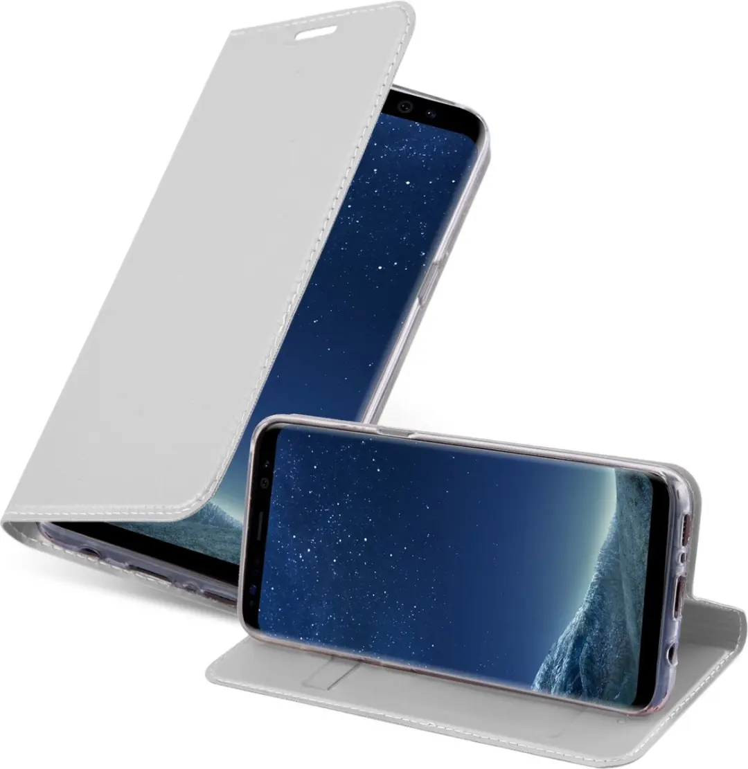 Cadorabo Hoesje geschikt voor Samsung Galaxy S8 PLUS in CLASSY ZILVER