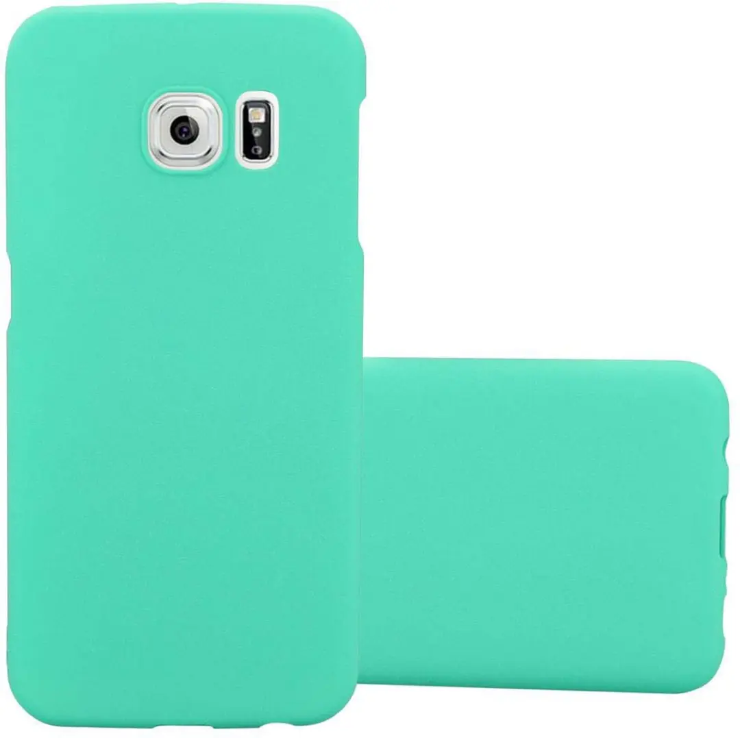 Cadorabo Hoesje geschikt voor Samsung Galaxy S6 EDGE in FROSTY GROEN