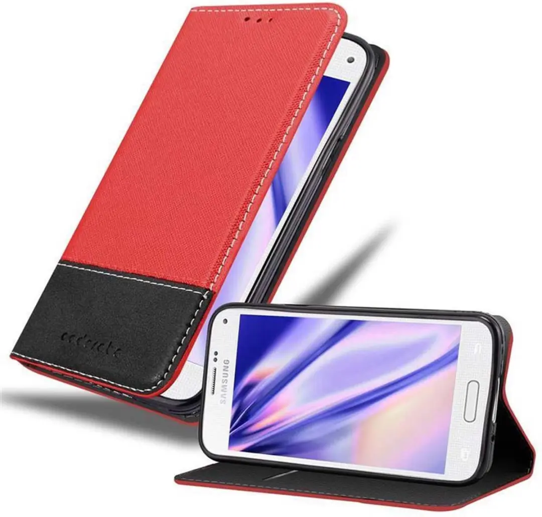 Cadorabo Hoesje geschikt voor Samsung Galaxy S5 / S5 NEO in ROOD ZWART