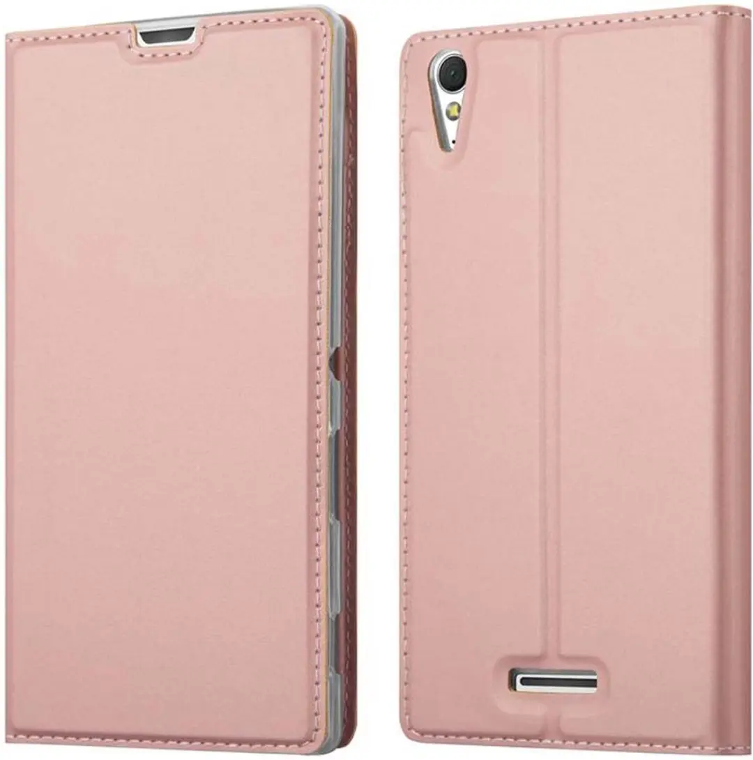 Cadorabo Hoesje geschikt voor Sony Xperia T3 in CLASSY ROSE GOUD