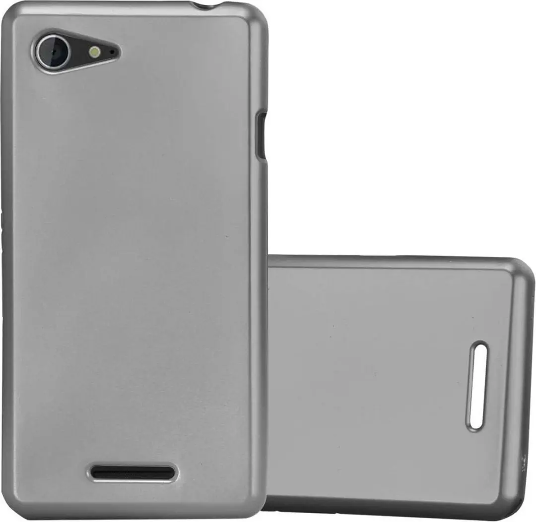 Cadorabo Hoesje geschikt voor Sony Xperia E3 in METALLIC GRIJS