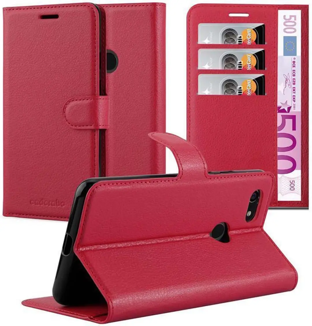 Cadorabo Hoesje geschikt voor Google PIXEL 3 in KARMIJN ROOD