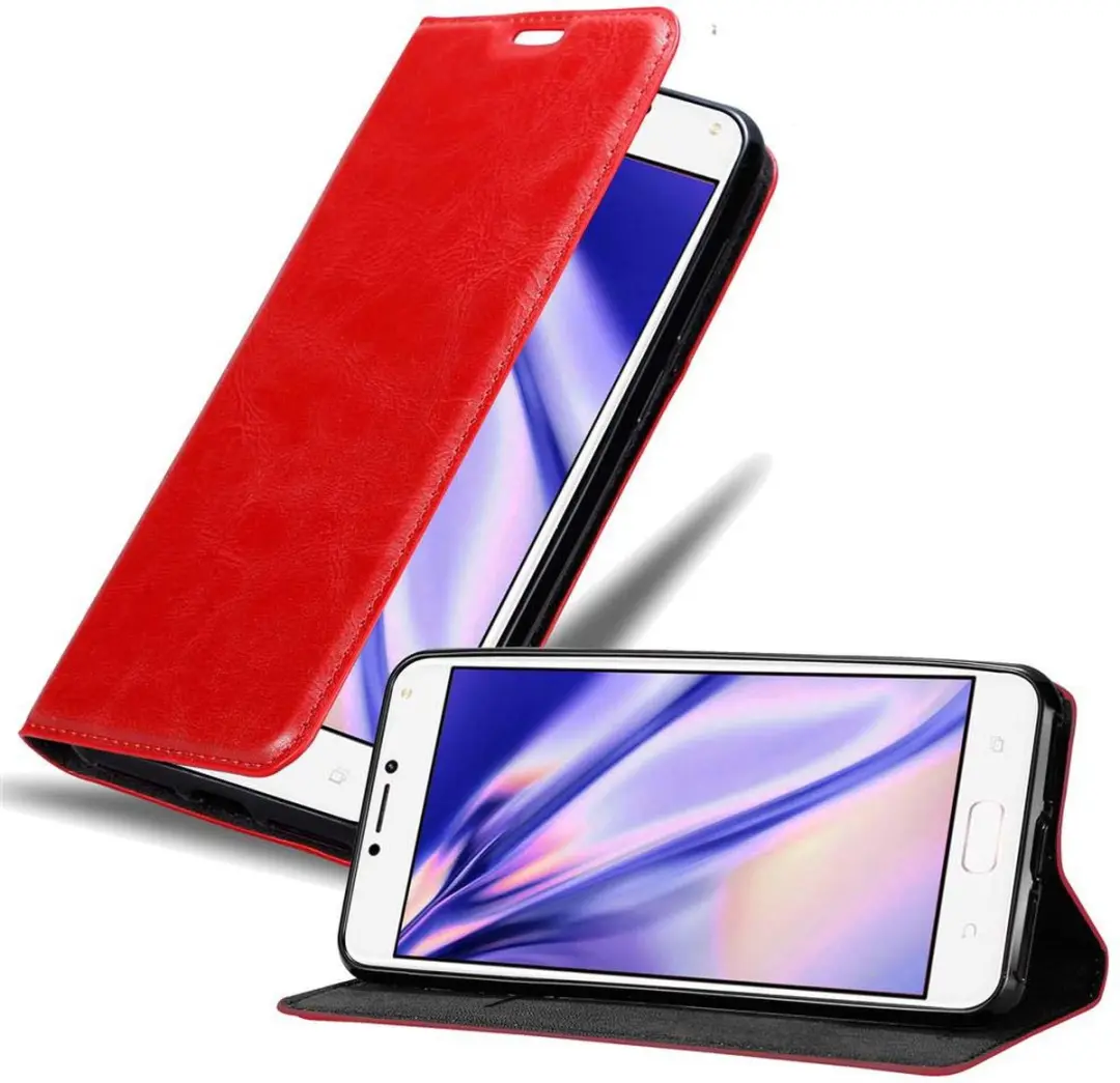 Cadorabo Hoesje geschikt voor Asus ZenFone 4 MAX (5.2 Zoll) in APPEL ROOD
