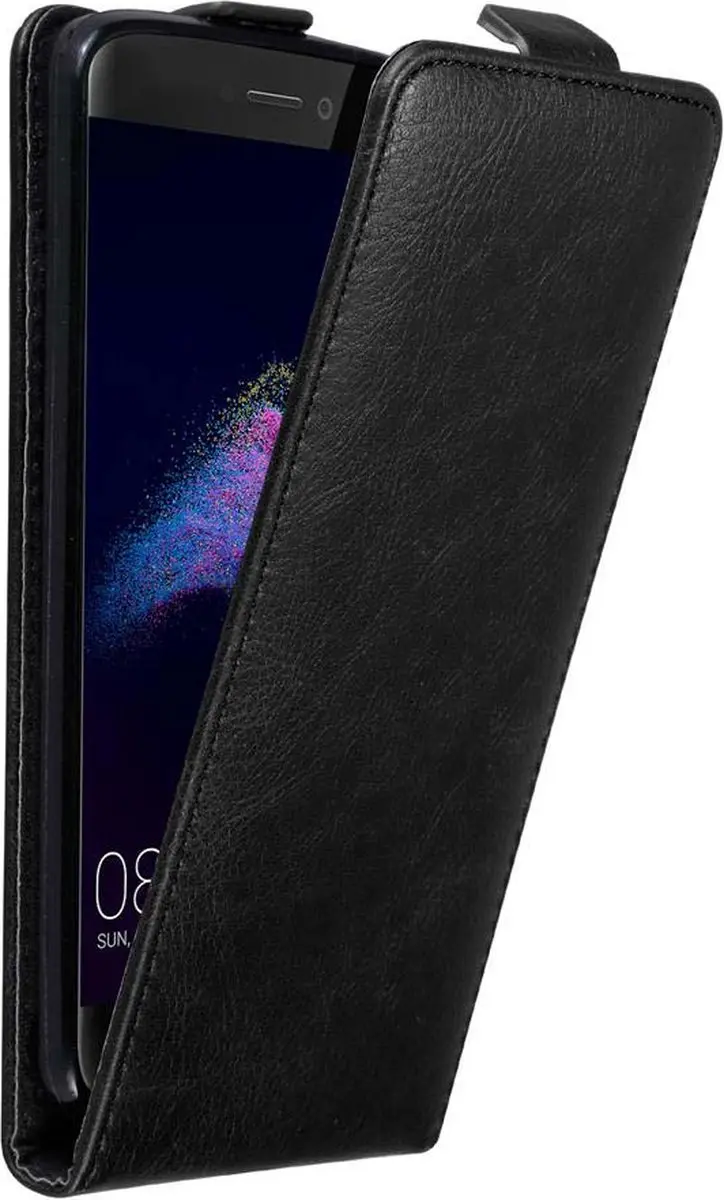 Cadorabo Hoesje geschikt voor Huawei P8 LITE 2017 / P9 LITE 2017 in ZWARTE NACHT