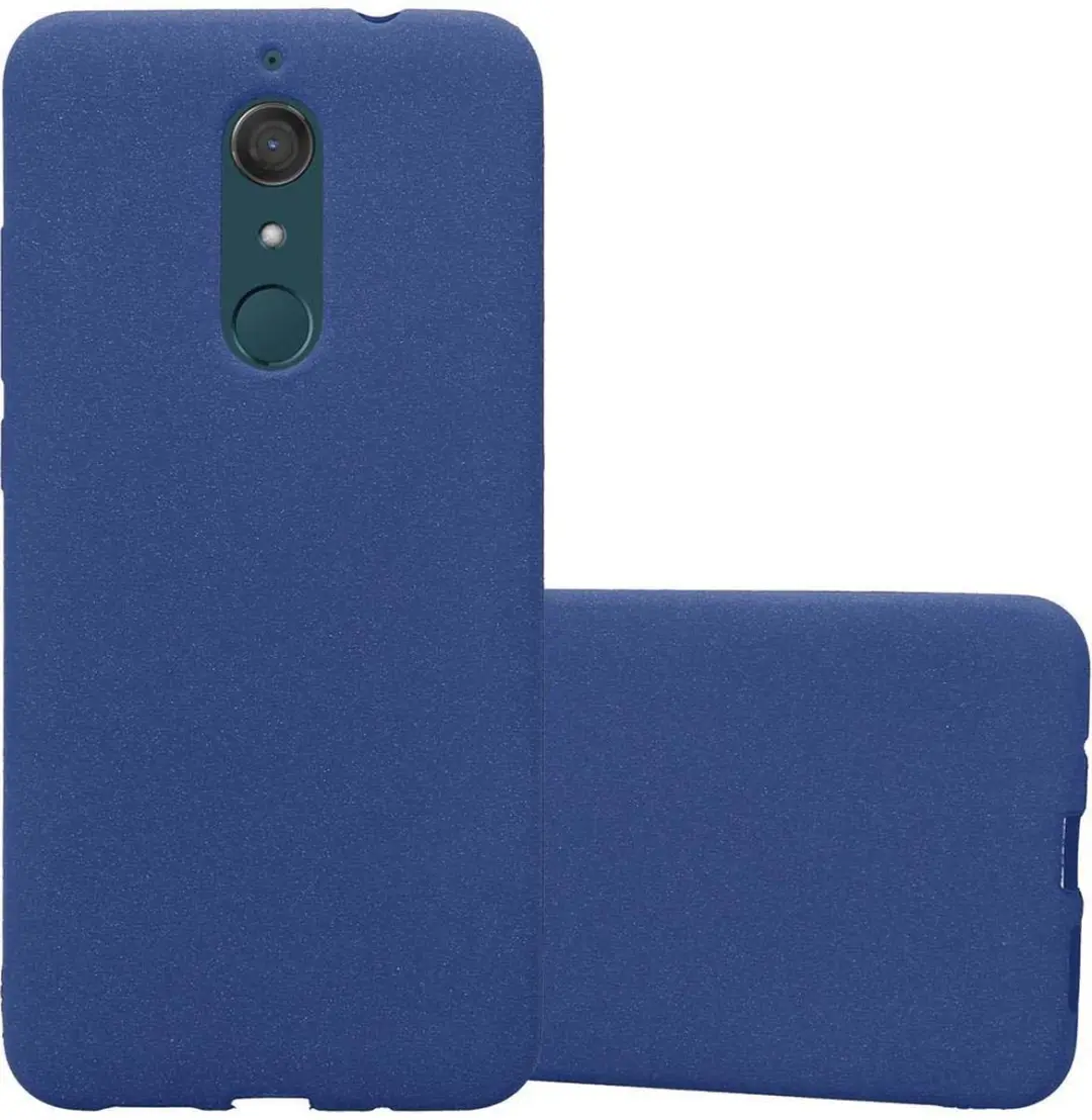 Cadorabo Hoesje geschikt voor WIKO VIEW XL in FROST DONKER BLAUW