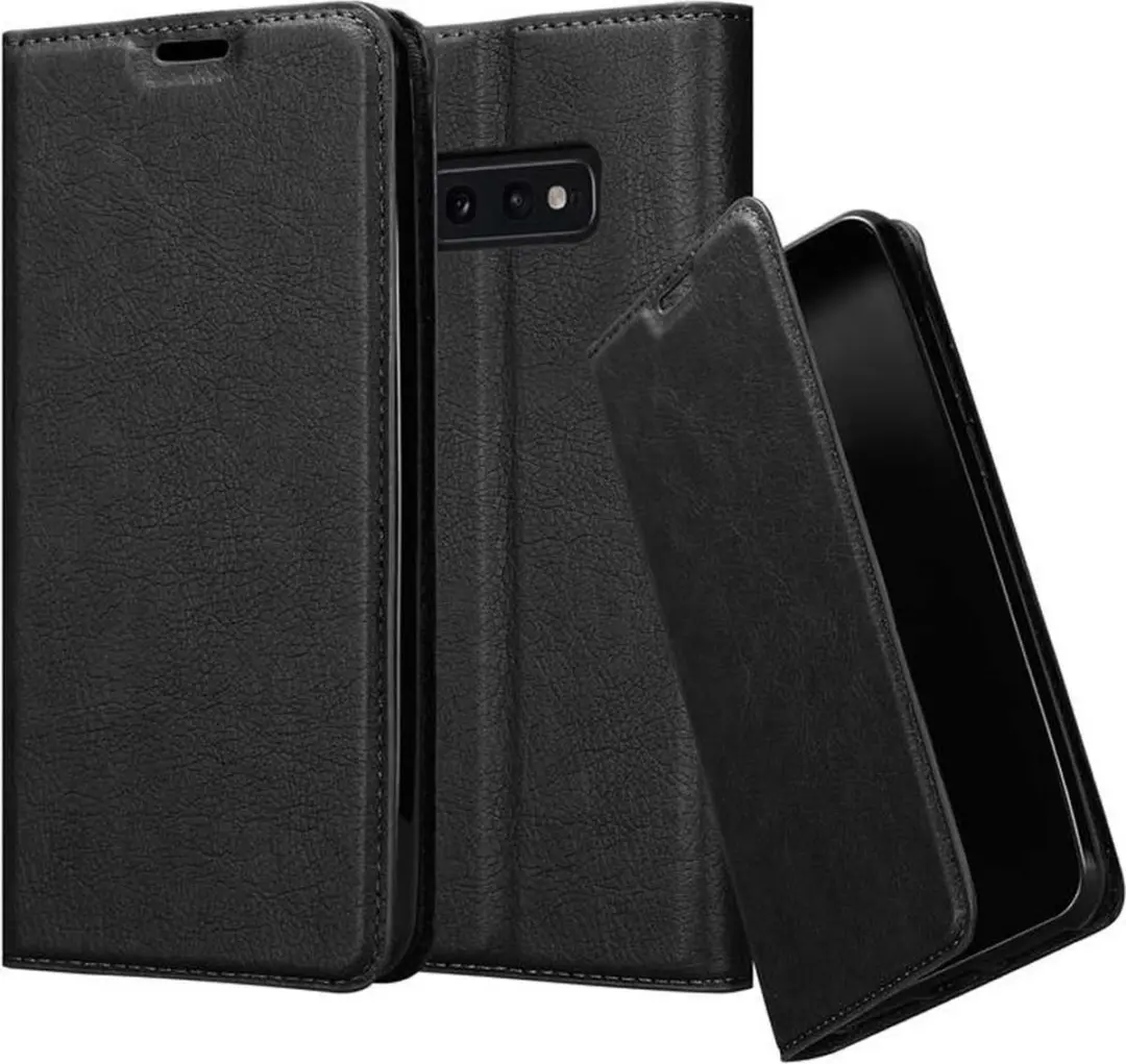 Cadorabo Hoesje geschikt voor Samsung Galaxy S10e in ZWARTE NACHT
