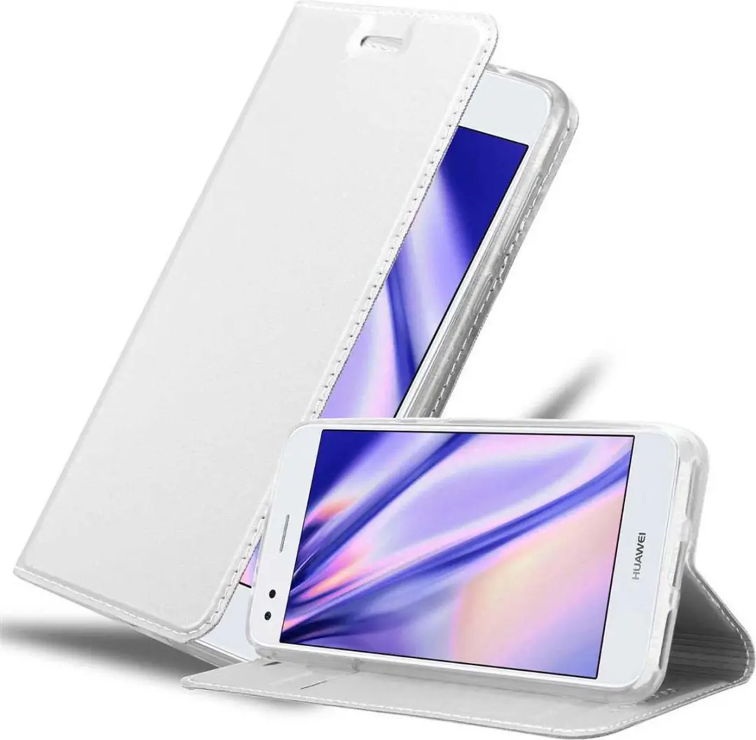 Cadorabo Hoesje geschikt voor Huawei Y6 PRO 2017 in CLASSY ZILVER