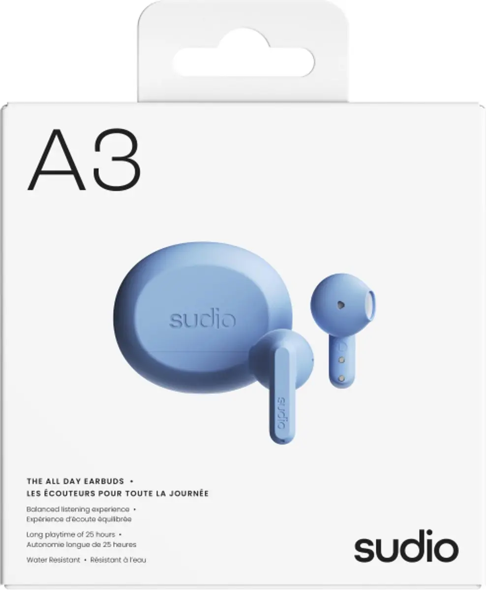 Sudio A3 A3BLU Draadloze In-Ear Koptelefoon - Blauw - afbeelding 3 van 5