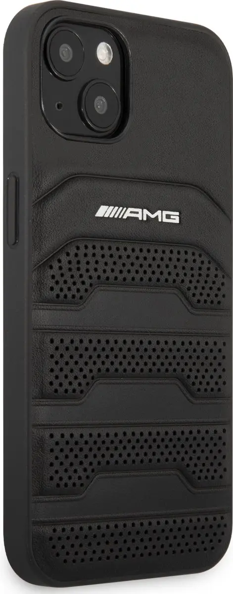 Mercedes-Benz iPhone 13 Mini Backcase Hoesje - Zwart Leer - afbeelding 6 van 6