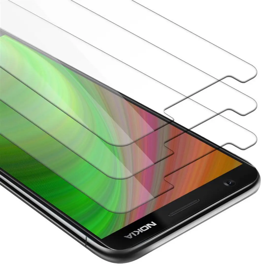Cadorabo 3x Screenprotector geschikt voor Nokia 3.1