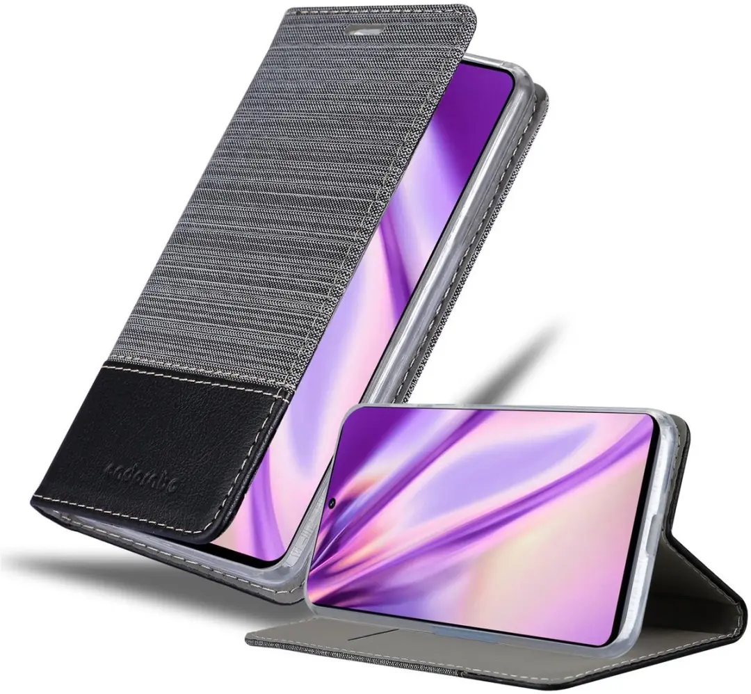 Cadorabo Hoesje geschikt voor Samsung Galaxy M51 in GRIJS ZWART