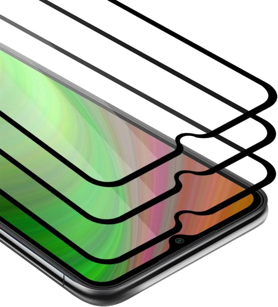 Cadorabo 3x Screenprotector geschikt voor Xiaomi RedMi 9C Volledig scherm pantse