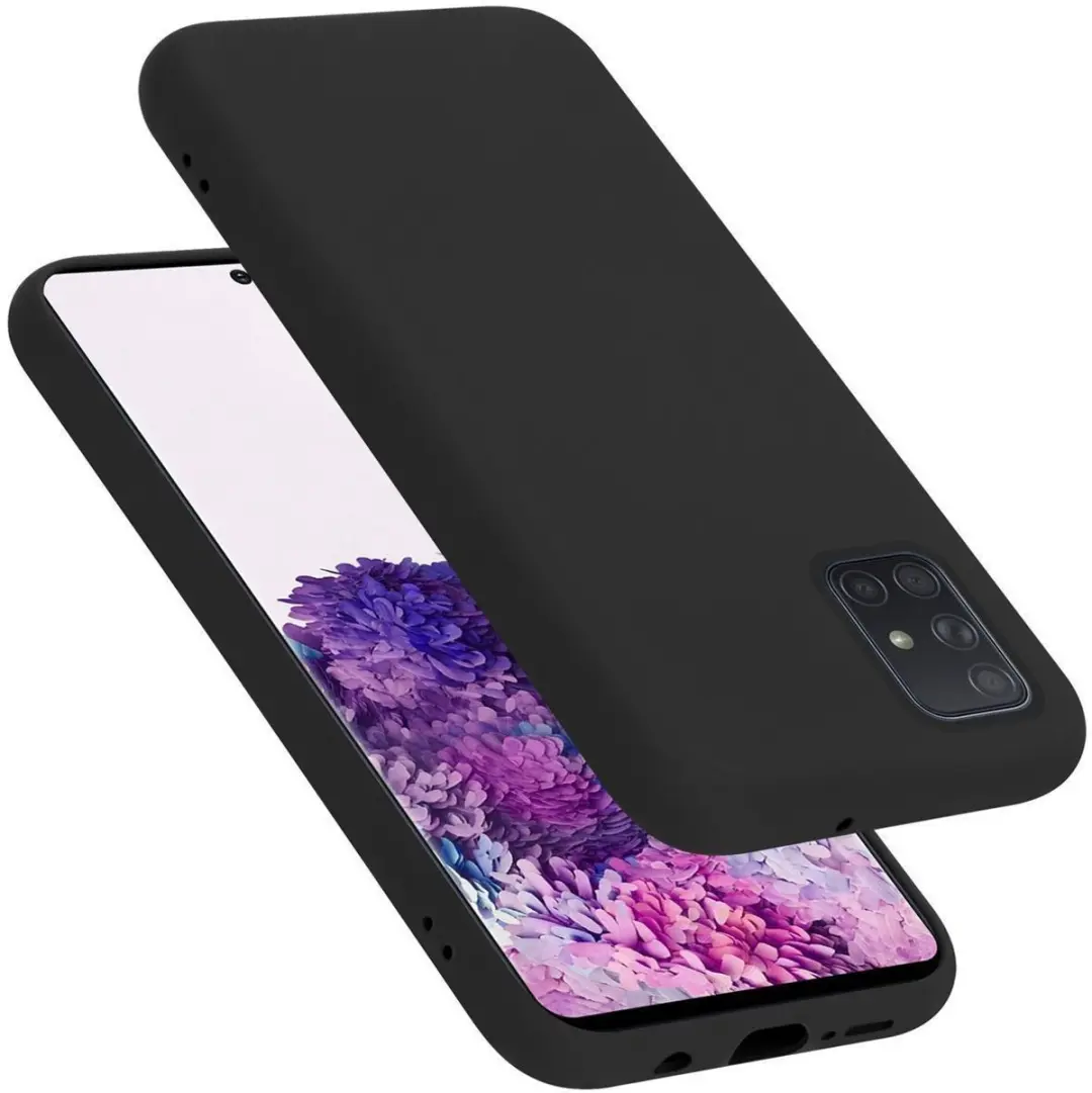Cadorabo Hoesje geschikt voor Samsung Galaxy A51 5G in LIQUID ZWART