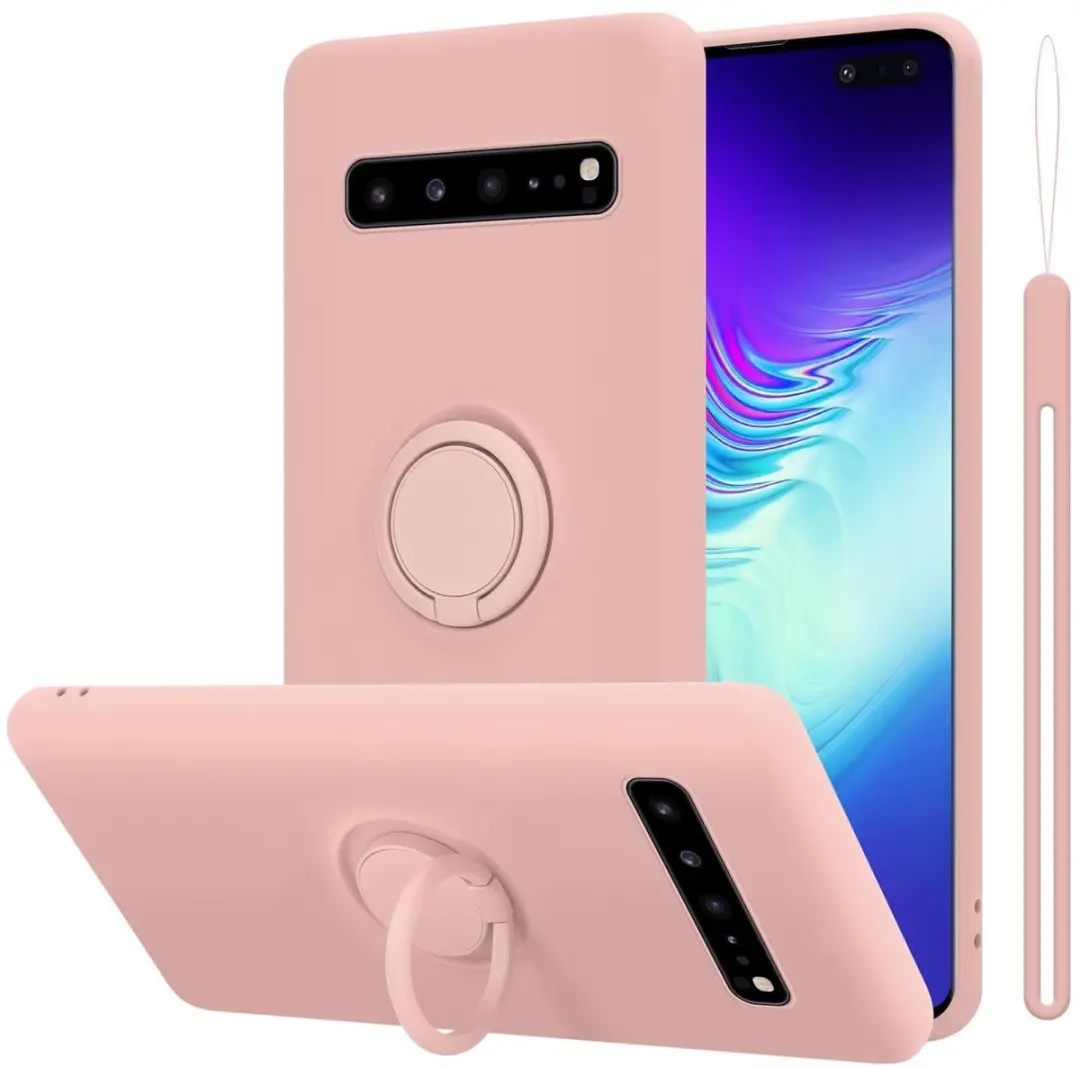 Cadorabo Hoesje geschikt voor Samsung Galaxy S10 5G in LIQUID ROZE