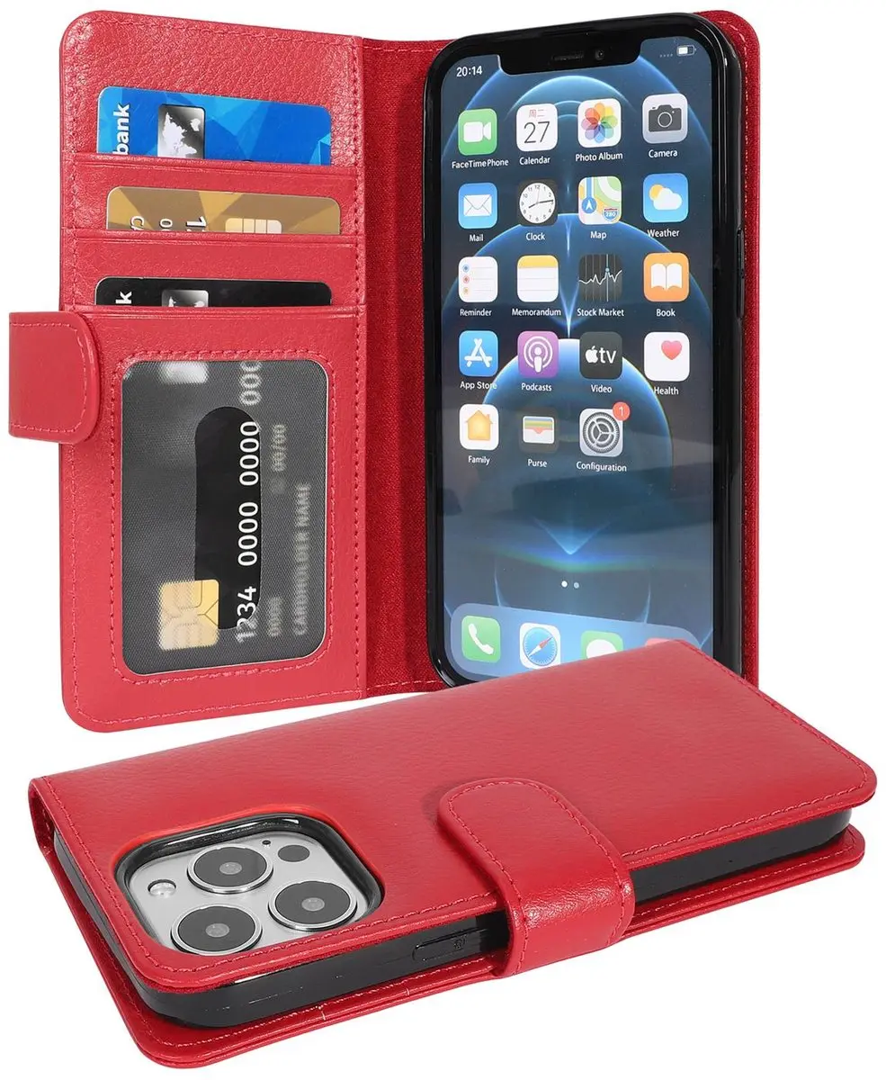 Cadorabo Hoesje geschikt voor Apple iPhone 13 PRO MAX in INFERNO ROOD