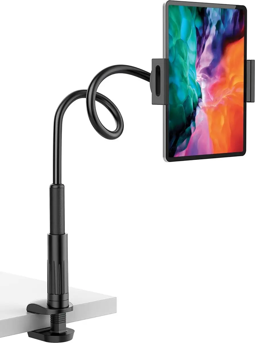 Cadorabo flexibele zwanenhals tablet houder mobiele telefoon houder in ZWART ges
