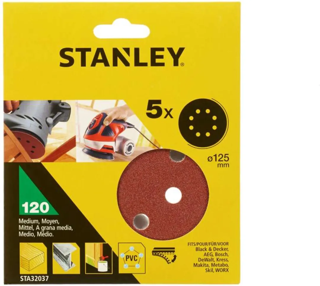 Stanley Schuurschijf K120 125mm - 5 Stuks