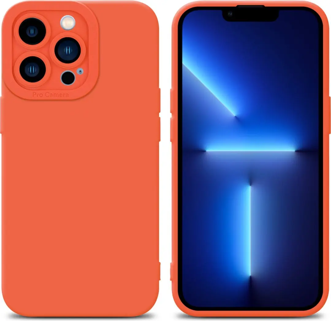 Cadorabo Hoesje geschikt voor Apple iPhone 12 PRO MAX in FLUID ORANJE