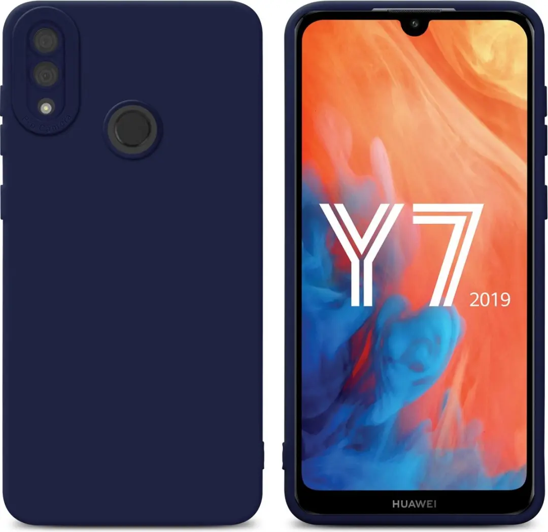 Cadorabo Hoesje geschikt voor Huawei Y7 2019 / Y7 PRIME 2019 in FLUID DONKER BLA