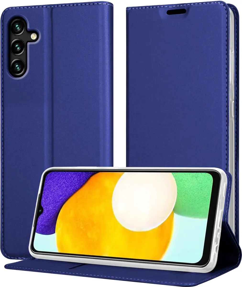 Cadorabo Hoesje geschikt voor Samsung Galaxy A13 5G in CLASSY DONKER BLAUW
