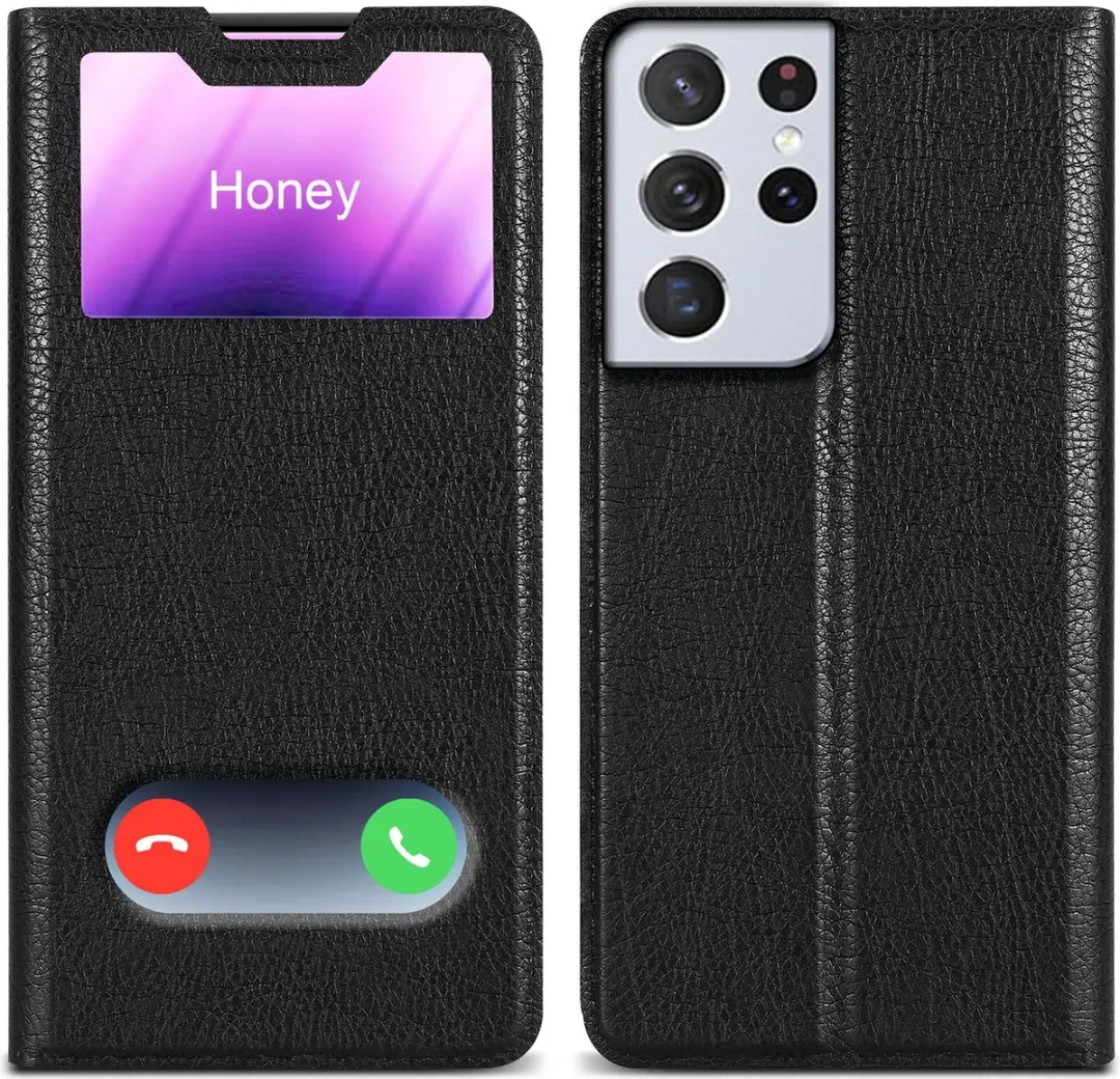 Cadorabo Hoesje geschikt voor Samsung Galaxy S21 ULTRA in KOMEET ZWART