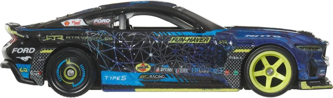 Mattel Hot Wheels Premium Autocultuur Circuit Legends RTR Mustang Drift JBK48 - 1:64 - Bleu