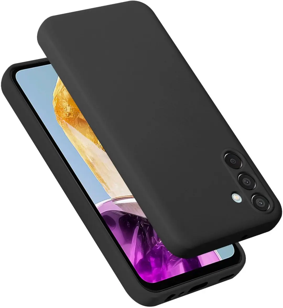 Cadorabo Hoesje geschikt voor Samsung Galaxy M15 in LIQUID ZWART
