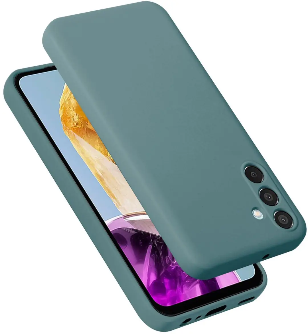 Cadorabo Hoesje geschikt voor Samsung Galaxy M15 in LIQUID GROEN