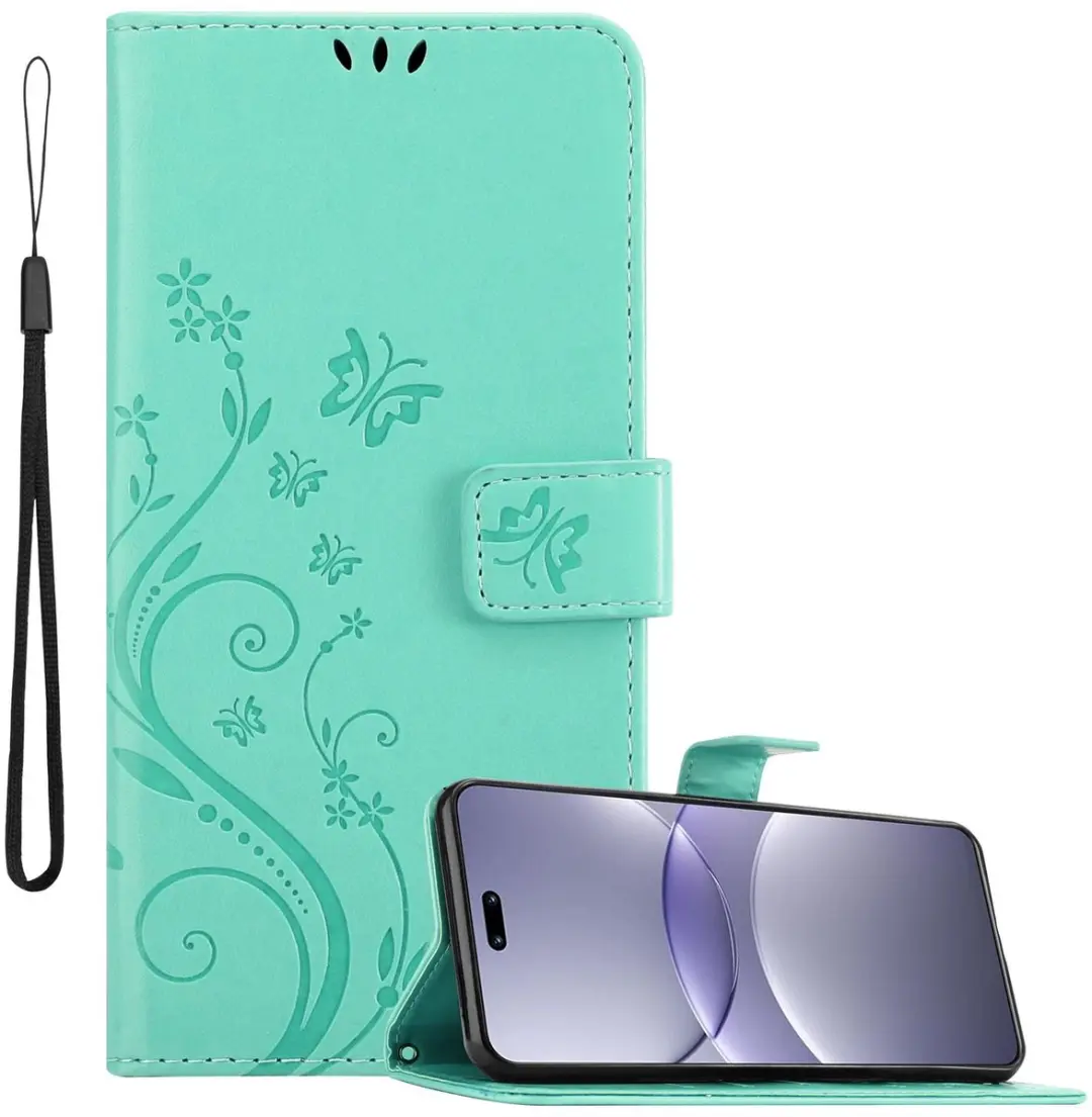Cadorabo Hoesje geschikt voor Huawei Nova 13 Pro in BLOEMEN TURKOOIS