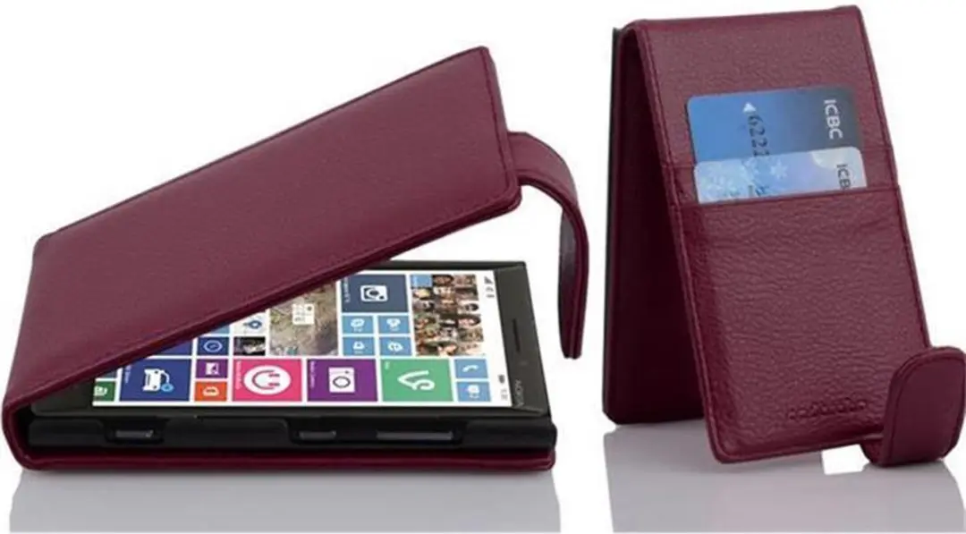 Cadorabo Hoesje geschikt voor Nokia Lumia 929 / 930 in BORDEAUX PAARS