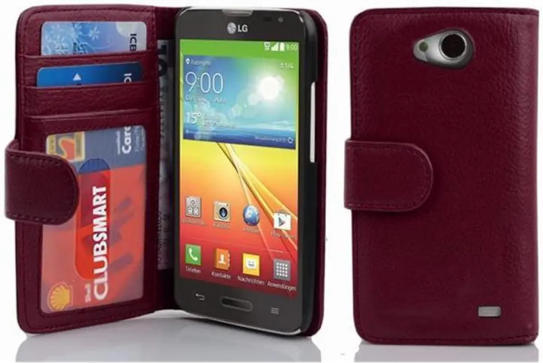 Cadorabo Hoesje geschikt voor LG L70 (1. SIM) in BORDEAUX PAARS