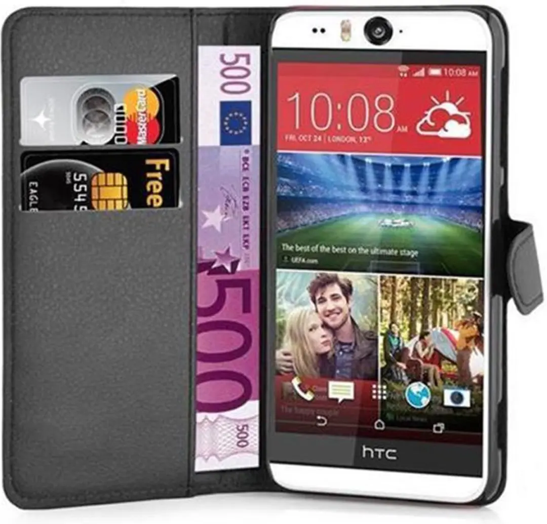 Cadorabo Hoesje geschikt voor HTC Desire EYE in PHANTOM ZWART