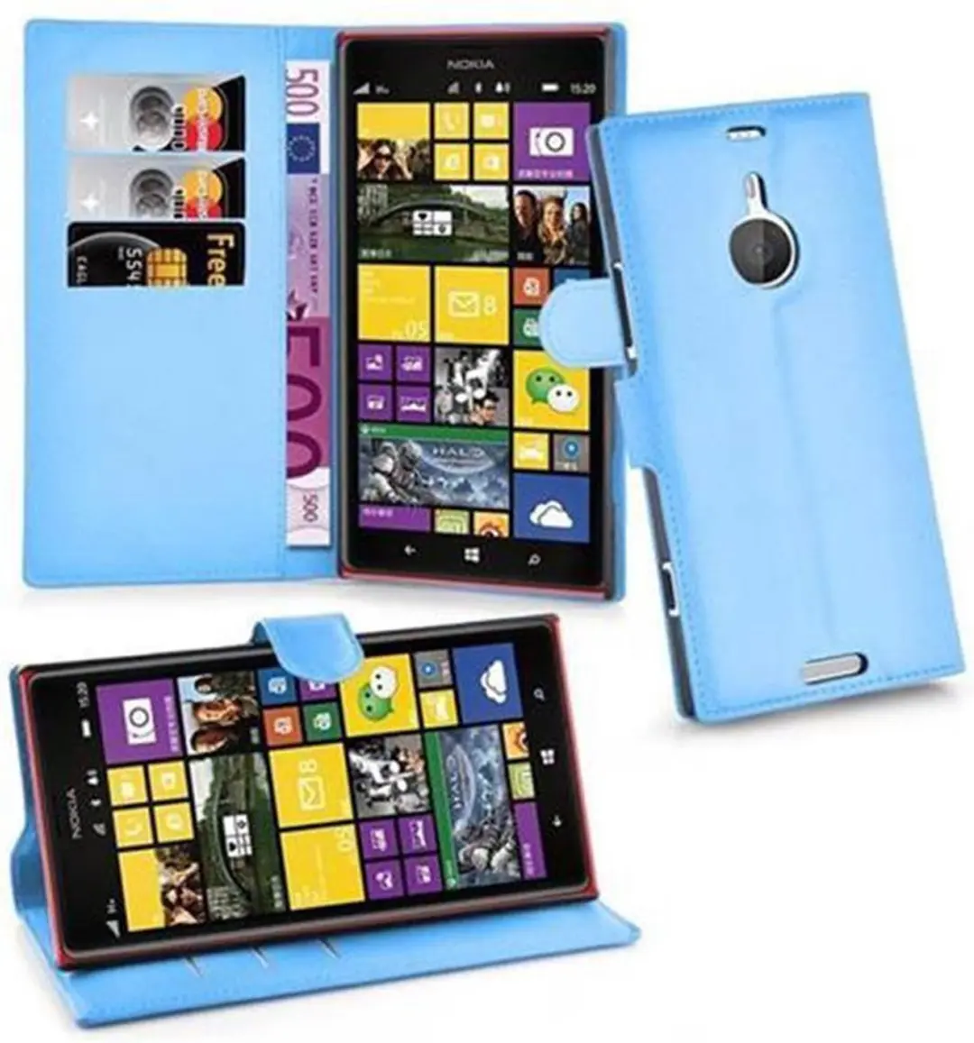 Cadorabo Hoesje geschikt voor Nokia Lumia 1520 in PASTEL BLAUW