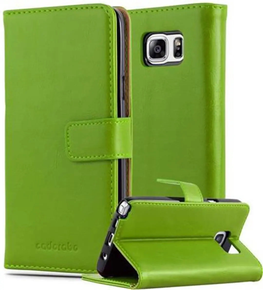 Cadorabo Hoesje geschikt voor Samsung Galaxy NOTE 5 in GRAS GROEN