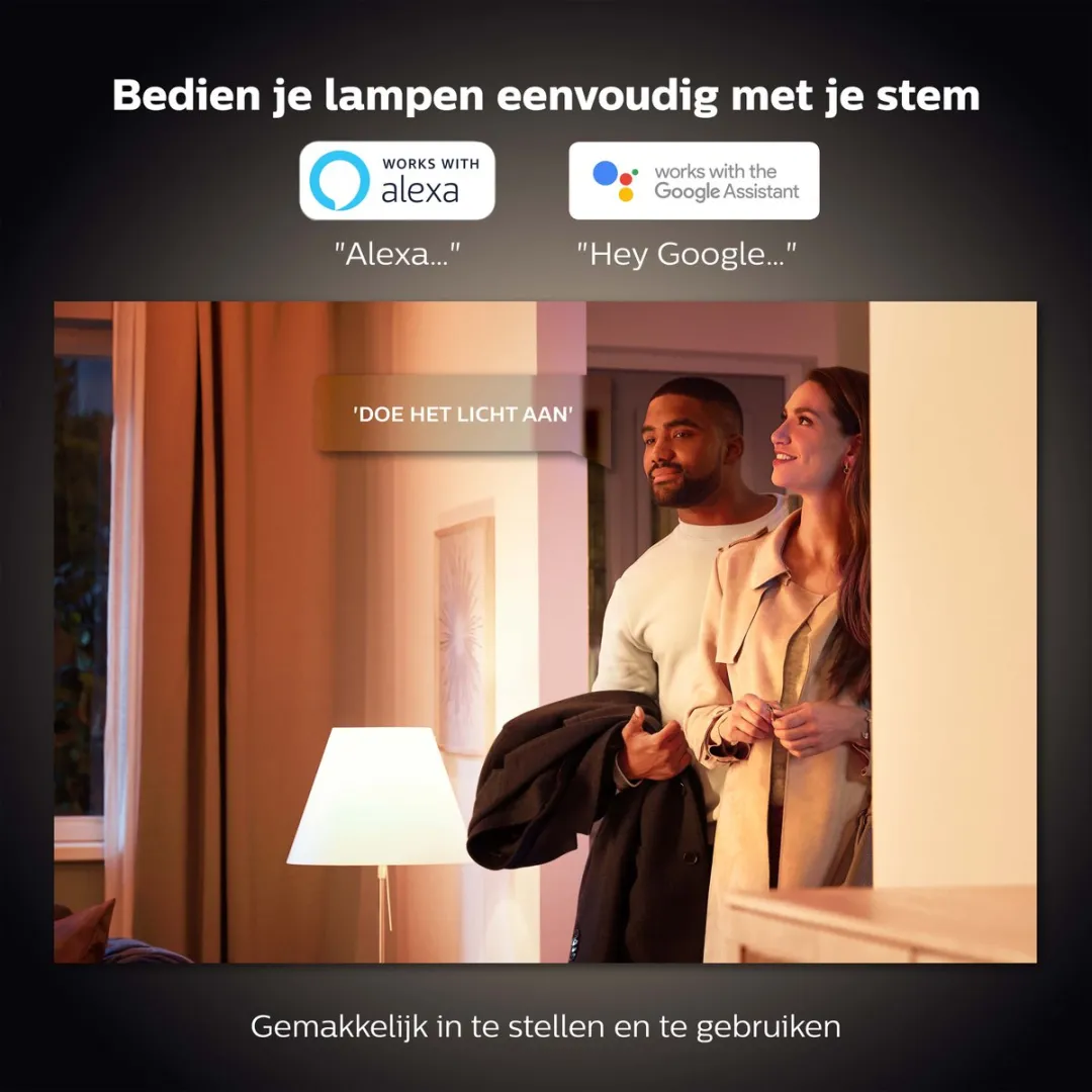 Philips Hue Slimme Lichtbron E27 9W - Mat - Bluetooth