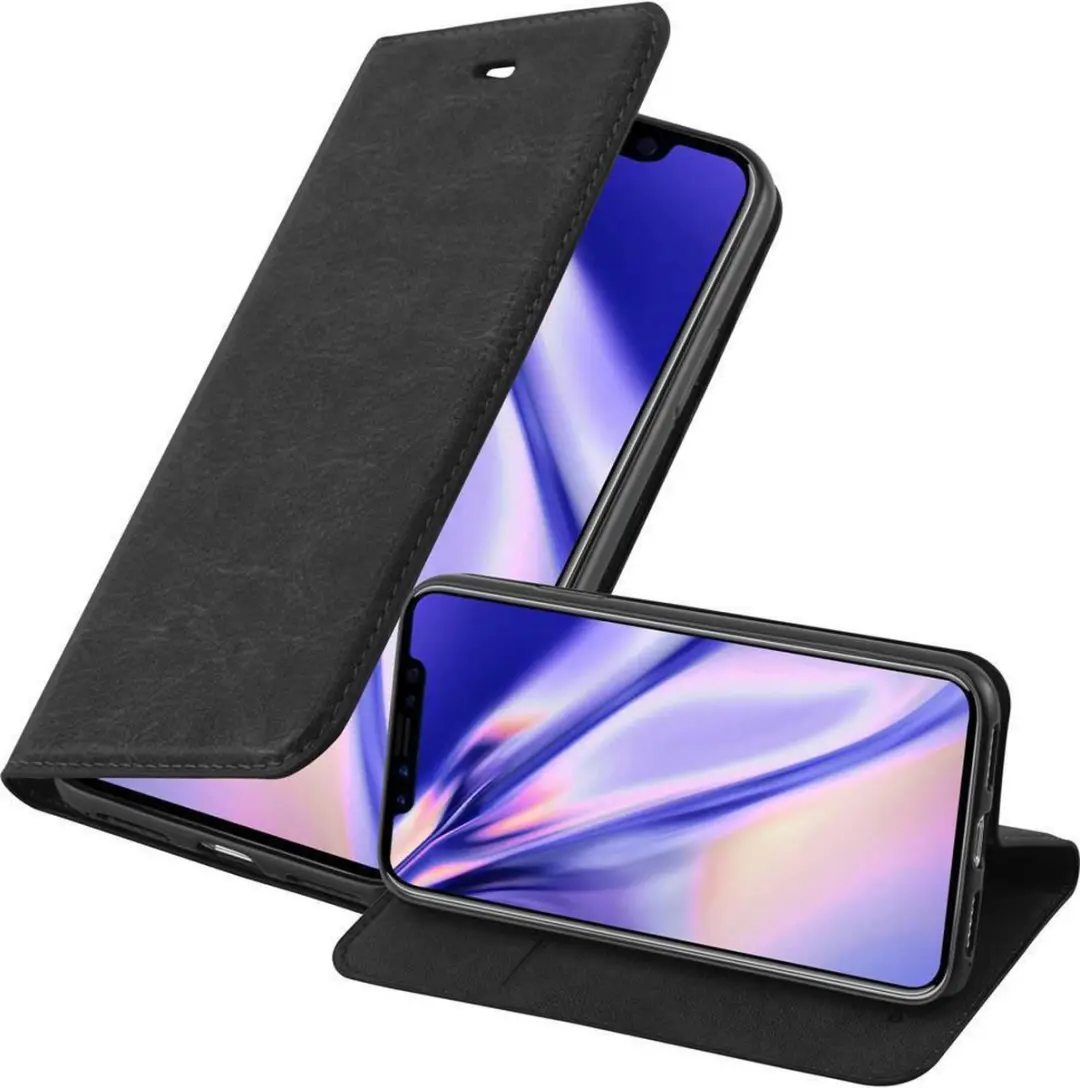 Cadorabo Hoesje geschikt voor Apple iPhone X / XS in ZWARTE NACHT