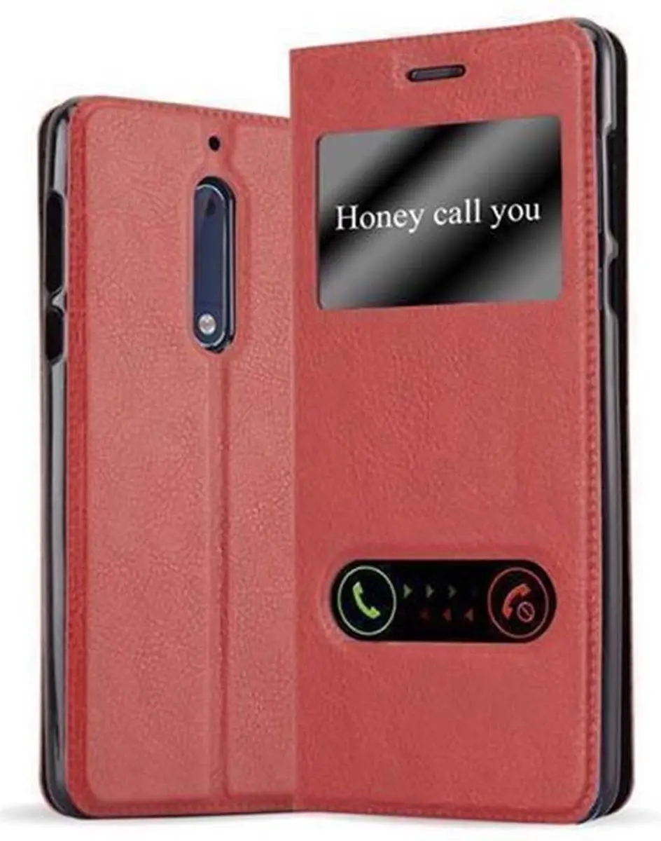 Cadorabo Hoesje geschikt voor Nokia 5 2017 in SAFRAN ROOD
